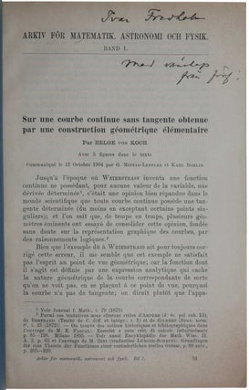 Item #3660 Sur une courbe continue sans tangente, obtenue par une construction géométrique...