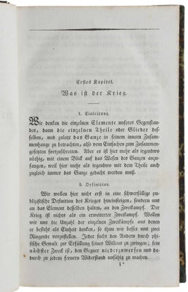 Hinterlassene Werke des Generals Carl von Clausewitz über Krieg und Kriegführung.