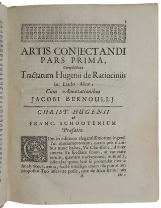 Ars conjectandi, opus posthumum. Accedit Tractatus de seriebus infinitis, et Epistola Gallicè scripta De ludo pilae reticularis.