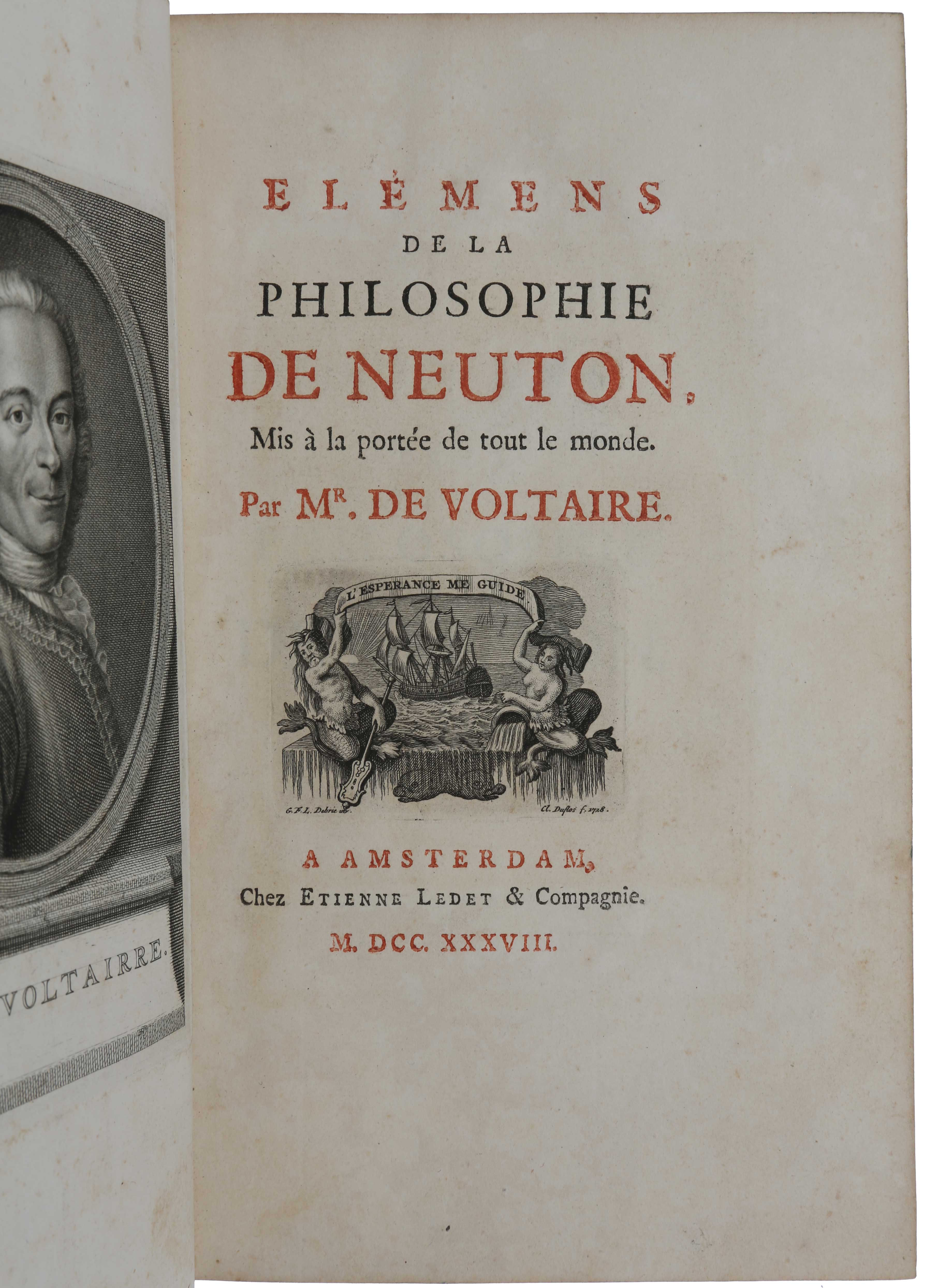 Item #4104 Éléments de la Philosophie de Neuton, mis à la portée de tout le monde. VOLTAIRE, François-Marie Arouet, Sir Isaac NEWTON.