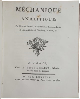 Méchanique analitique. [Bound with:] Théorie des fonctions analytiques.