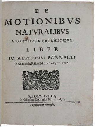 De motionibus naturalibus a gravitate pendentibus.