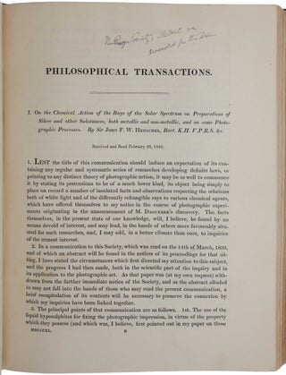 Item #4321 An extraordinary collection of 69 publications by Herschel, bound for his son. They...