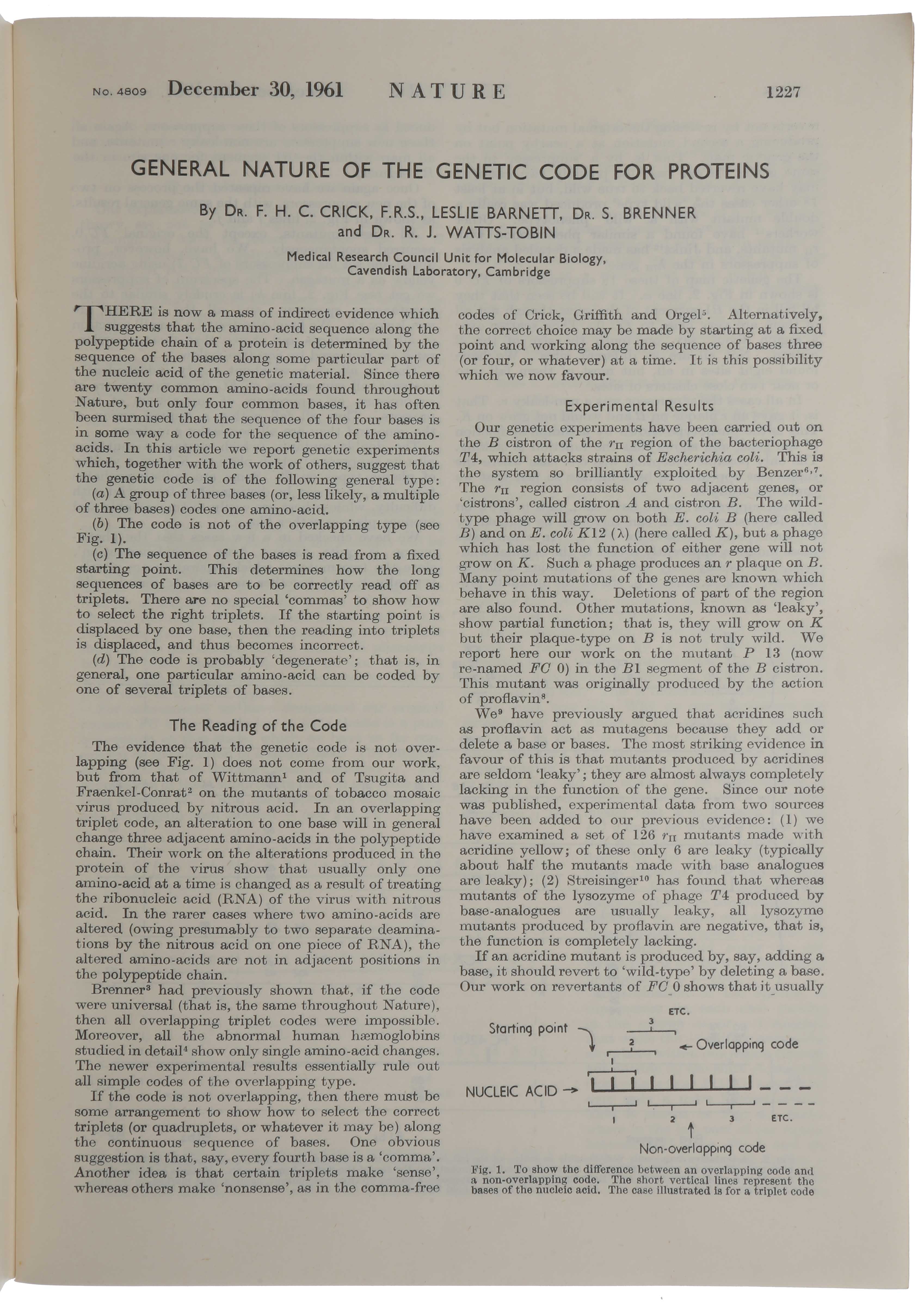 Dna Nature Paper.pdf The six milestone papers on the structure of DNA in original wrappers ...