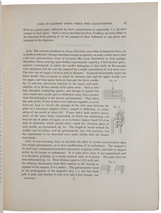 Experimental researches in electricity – twenty-eight series. On the Lines of Magnetic Force; their definitive character; and their distribution within a Magnet and through Space. [With:] Ibid. – twenty-ninth series. On the employment of the Induced Magneto-electric Current as a test and measure of Magnetic Forces.