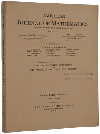 Item #4543 An unsolvable problem in elementary number theory. Alonzo CHURCH