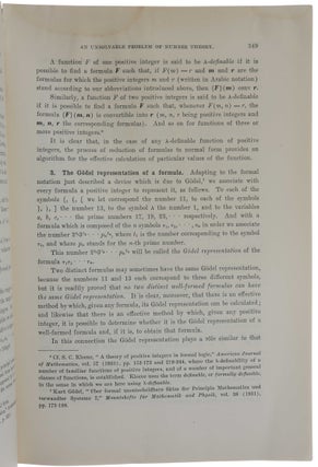 An unsolvable problem in elementary number theory.