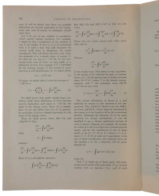 Forces in molecules. Offprint from: Physical Review, Second Series, Vol. 56, No. 4, August 15, 1939.
