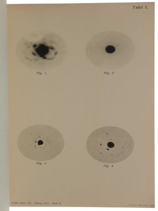 “Interferenz-Erscheinungen bei Röntgenstrahlen.” - “Eine quantitative Prüfung der Theorie für den Interferenz-Erscheinungen bei Röntgenstrahlen.” Offprint (containing both papers) from the Sitzungsberichte der Königlich Bayerischen Akademie der Wissenschaften Mathematisch-physikalische Klasse (1912).