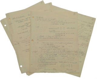 Item #4859 Autograph manuscript, unsigned, entitled ‘Talk at Vancouver New Particles etc.’...