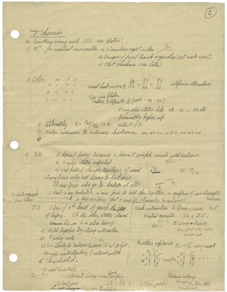 Autograph manuscript, unsigned, entitled ‘Talk at Vancouver New Particles etc.’ Vancouver, Canada, 22 November 1975.
