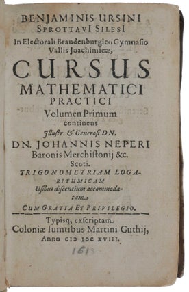Item #4862 Cursus Mathematici Practici Volumen Primum [all published]: continens Illustr. &...
