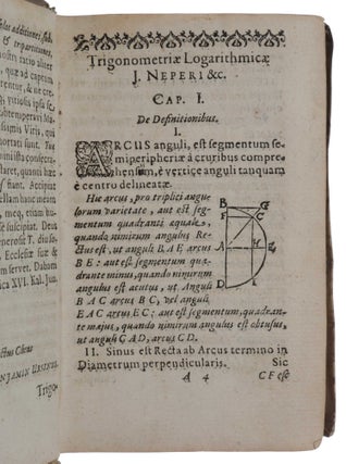 Cursus Mathematici Practici Volumen Primum [all published]: continens Illustr. & Generosi Dn. Dn. Johannis Neperi Baronis Merchistonii &c. Scoti. Trigonometriam Logarithmicam.