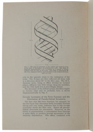 Helical structure of crystalline deoxypentose nucleic acid. Offprint from: Nature, Vol. 172, No. 4382, October 24, 1953.
