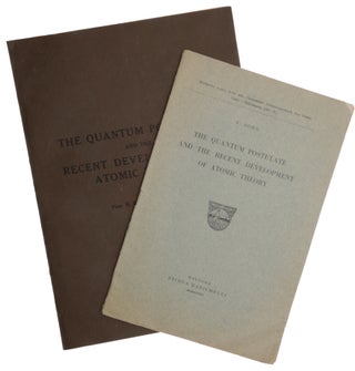 Item #5039 The Quantum Postulate and the Recent Development of Atomic Theory. Offprint from: Atti...