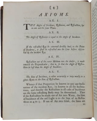 Opticks: or, A Treatise of the Reflexions, Refractions, Inflexions and Colours of Light. Also Two Treatises of the Species and Magnitude of Curvilinear Figures.