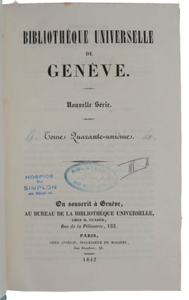 ‘Notions sur la machine analytique de M. Charles Babbage,’ pp. 352-376 in: Bibliothèque Universelle de Genève. Nouvelle Série, Tome 41.
