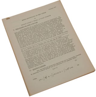 Quantum Electrodynamics and Meson Theories. Notes on the Lectures by Professor Richard P. Feynman, Cornell University. Given at the California Institute of Technology, Pasadena, California, February 6 to March 2, 1950. Prepared by Carl W. Helstrom and Malvin A. Ruderman.