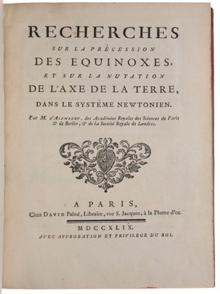 Item #5297 Recherches sur la précession des equinoxes, et sur la nutation de l’axe de la...
