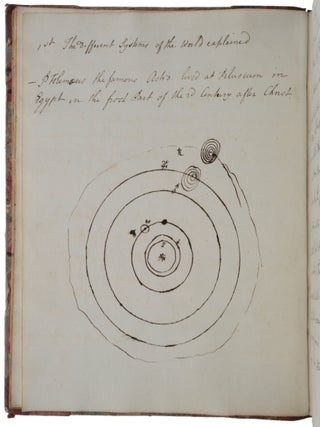 Plain Astronomy. Manuscript volume of notes on practical astronomy and mathematics.