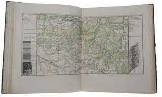 A collection of 33 hand-coloured mineralogical maps of France prepared for the first geological atlas.