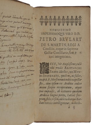 Aristarchi Samii de mundi systemate, partibus et motibus ejusdem libellus. Adjectae sunt AE. de Roberval … notae in eundem labellum.