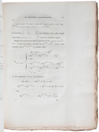 Mémoire sur une propriété générale d’une classe trés-étendue de fonctions transcendantes, présenté à l'Académie le 30 Octobre 1826, pp. 176-264 in: Mémoires présentés par divers savants a l’Académie Royale des Scines de l’Institute de France … Tome Septième.