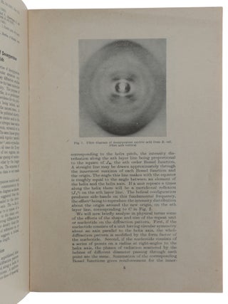 ‘Molecular Structure of Nucleic Acids: A Structure for Deoxyribose Nucleic Acid’; ‘Molecular Structure of Deoxypentose Nucleic Acids’; ‘Molecular Configuration in Sodium Thymonucleate’. Three papers in a single offprint from Nature, Vol. 171, No. 4356, April 25, 1953.