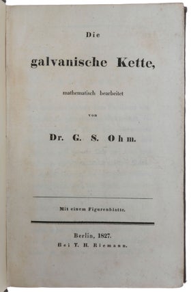Die galvanische Kette, mathematisch bearbeitet.