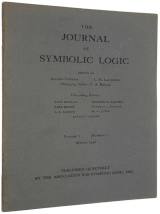 Item #5483 ‘A Note of the Entscheidungsproblem,’ pp. 40-41 in The Journal of Symbolic Logic,...