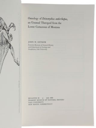 Item #5493 Osteology of Deinonychus antirrhopus, an Unusual Therapod from the Lower Cretaceous of...