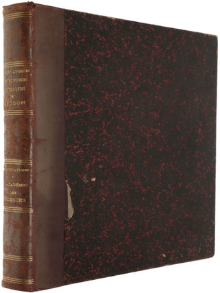 Présentation d’un spécimen de photographies d’un passage artificiel de Vénus, obtenu avec le révolver photographique. Offprint from the Comptes rendus hebdomadaires des Séances de l’Académie des Sciences, Tom. 79, 6 July, 1874. Bound with 57 other offprints by Janssen from the Comptes rendus.