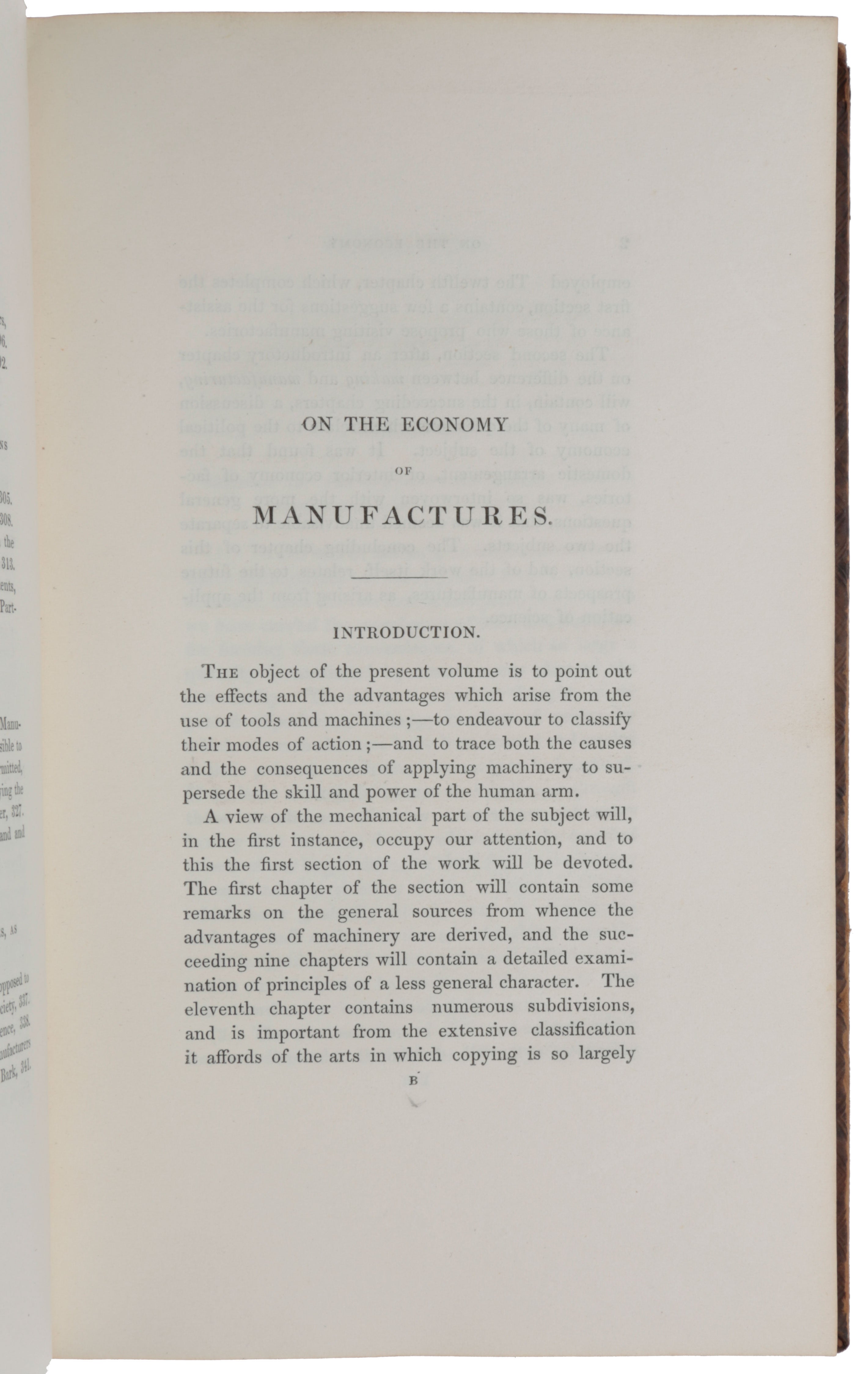 Item #5523 On the Economy of Machinery and Manufacturers. Charles BABBAGE.
