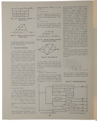 A Symbolic Analysis of Relay and Switching Circuits. Offprint from: Transactions of the American Institute of Electrical Engineers, vol. 57.