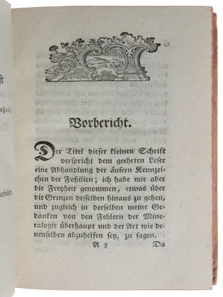 Von den äusserlichen Kennzeichen der Fossilien.