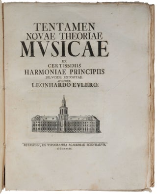 Item #5636 Tentamen Novae Theoriae Musicae Ex Certissimis Harmoniae Principiis Dilucide...