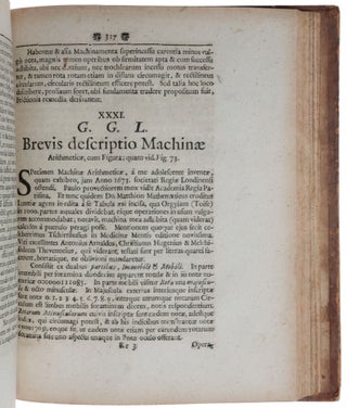 Brevis descriptio machinae arithmeticae, cum figura.