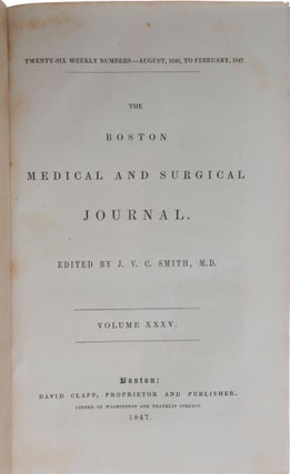 Insensibility During Surgical Operations Produced by Inhalation, pp. 309-316 in: The Boston Medical and Surgical Journal, vol. XXXV, no. 16, November 1846.
