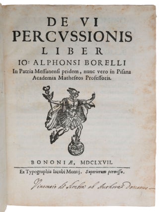 Item #5793 De vi percussionis liber. Giovanni Alfonso BORELLI