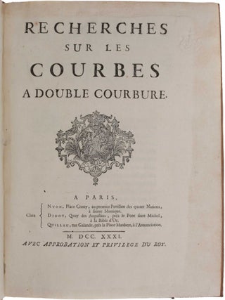 Recherches sur les courbes a double courbure.