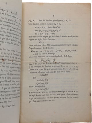 Mémoire sur les équations algébriques où on démontre l’impossibilité de la résolution de l'équation générale du cinquième degrée.