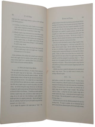A Theory of Electrons and Protons. Offprint from Proceedings of the Royal Society, Series A, Vol. 126, No. A801.