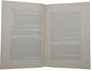 A Theory of Electrons and Protons. Offprint from Proceedings of the Royal Society, Series A, Vol. 126, No. A801.