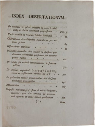 Opuscula Analytica.