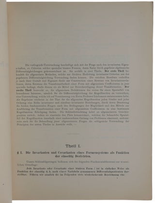 Ueber die invarianten Eigenschaften spezieller binärer Formen, insbesondere der Kugelfunktionen.