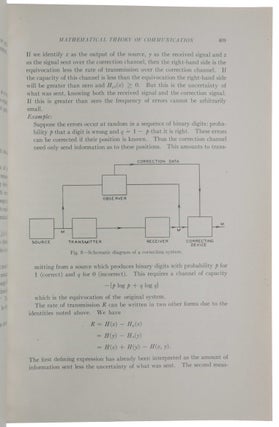 ‘A Mathematical Theory of Communication,’ pp. 379-423 in Bell System Technical Journal, Vol. 27, No. 3, July, 1948 and pp. 623-656 in ibid., No. 4, October, 1948.