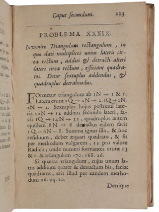 Diophanti redivivi pars prior [- posterior], in qua, non casu, ut putatum est, sed certissim&acirc; methodo, & analysi subtiliore, innumera enodantur problemata, quae triangulum rectangulum spectant.