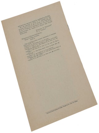 ‘Molecular Structure of Nucleic Acids: A Structure for Deoxyribose Nucleic Acid’; ‘Molecular Structure of Deoxypentose Nucleic Acids’; ‘Molecular Configuration in Sodium Thymonucleate’. Three papers in a single offprint from Nature, Vol. 171, No. 4356, April 25, 1953.