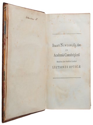 Lectiones opticae annis MDCLXIX, MDCLXIX, MDCLXX & MDCLXXI. In scholis publicis habitae: et nunce primum ex MSS. In lucem editae.