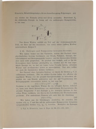 &Uuml;ber das Relativit&auml;tprinzip und die aus demselben gezogenen Folgerungen [On the relativity principle and the conclusions drawn from it]. Offprint from: Jahrbuch der Radioaktivit&auml;t und Elektronik, Band 4, Heft 16.